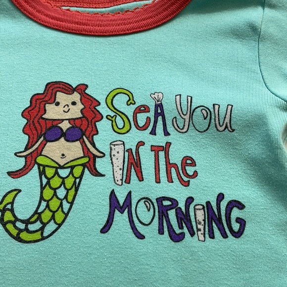 Lazy One “Sea You In The Morning” Mermaid Pajama Set, Size 4T - Picture 4 of 9